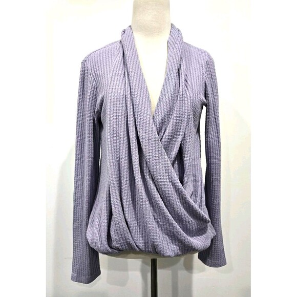 Anthropologie Akemi + Kin Woodruff Knit Wrap Purple Blue Sweater Women's Small - Picture 1 of 7